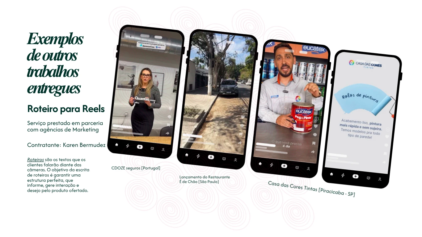 Roteiros para reels entregues em parceria com agências de marketing