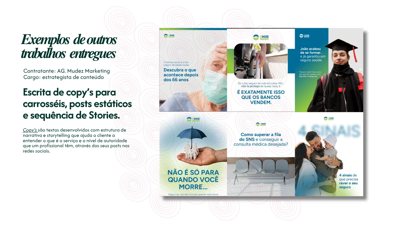 Escrita de copys para a CDOZE Seguros em Portugal