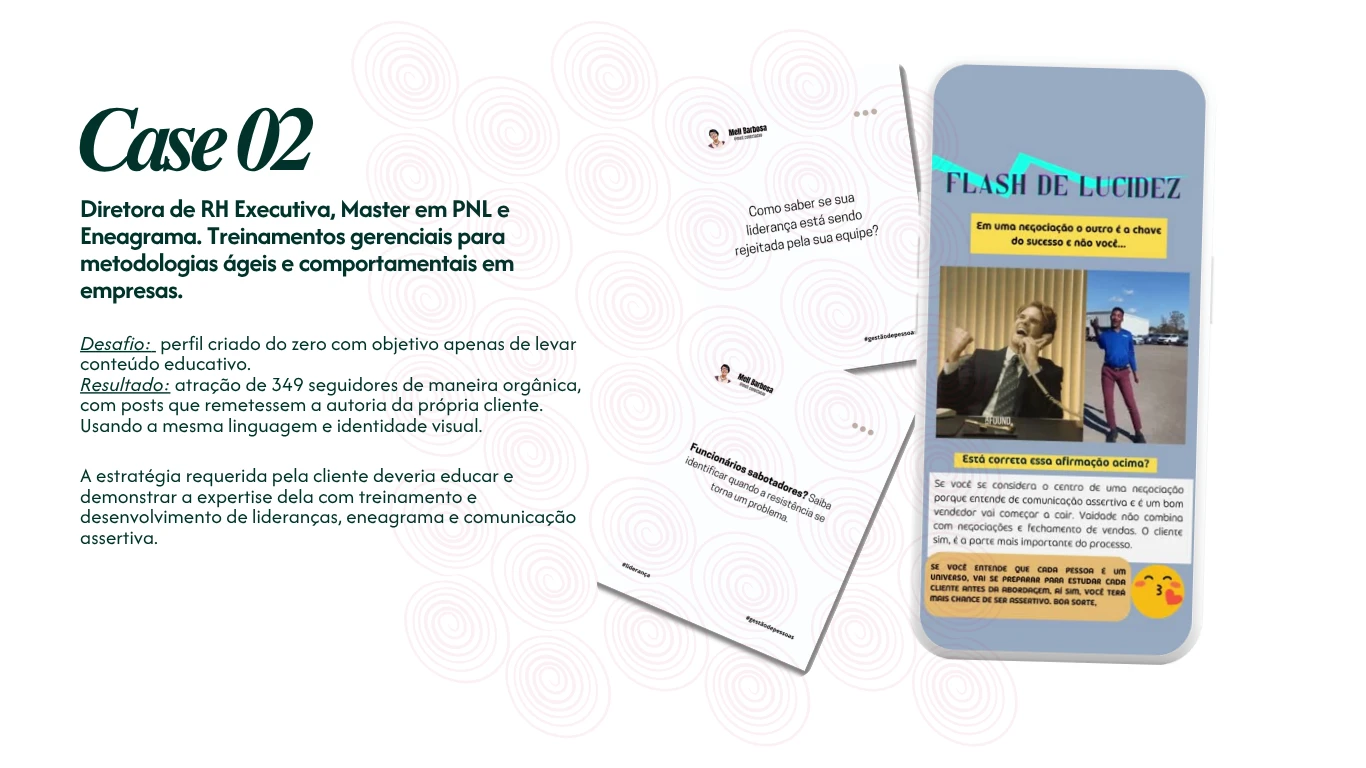 Case 02 — perfil criado do zero para diretora de RH executiva